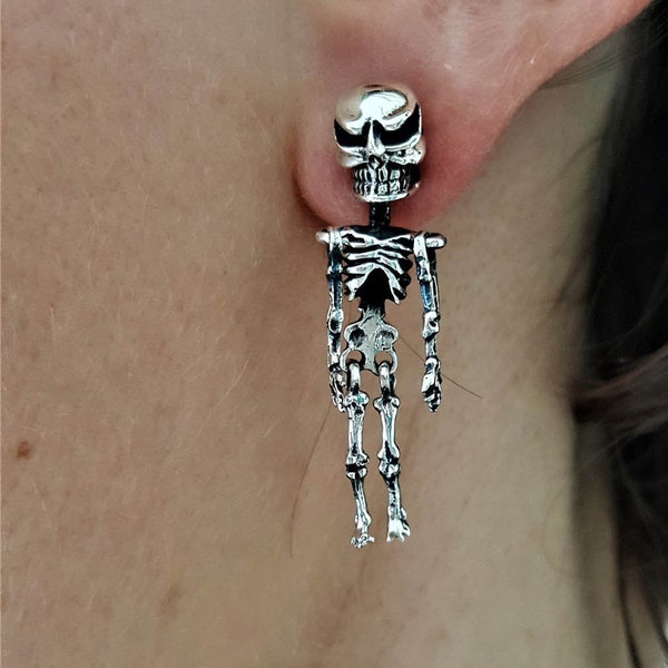 Skeleton Earrings - Etsy