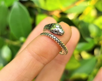 Snake Ring 925 Sterling Silver Ouroboros Snake Eating Tail Circle of Life Death & Rebirth Sacred Symbols Talisman