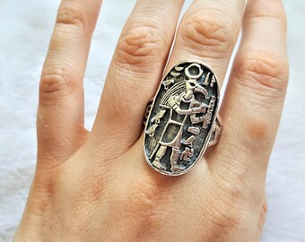 トート神リング スターリングシルバー 925 古代エジプトの知恵の神
