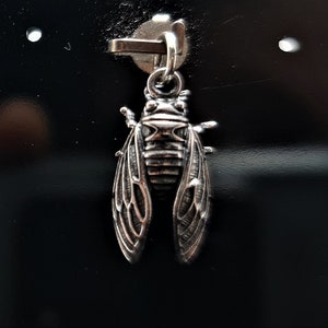 Cicada Pendant 925 Sterling Silver Flying Bug Insect Jewelry Cute Silver Gift