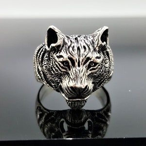 TIGER RING Sterling Silver 925 Big Cat UNISEX Animal Totem Exclusive Design Talisman
