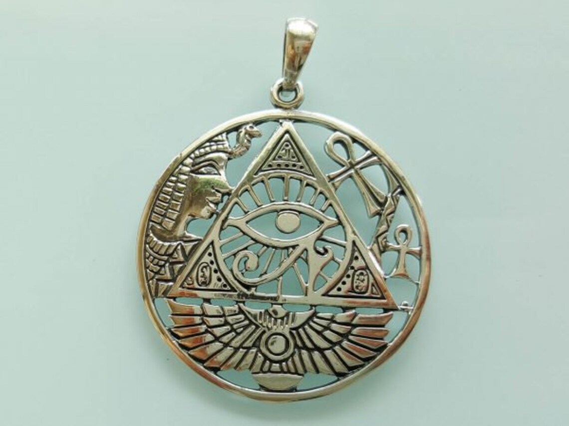 Eye Of Horus Pendant STERLING SILVER 925 Sacred Egyptian | Etsy