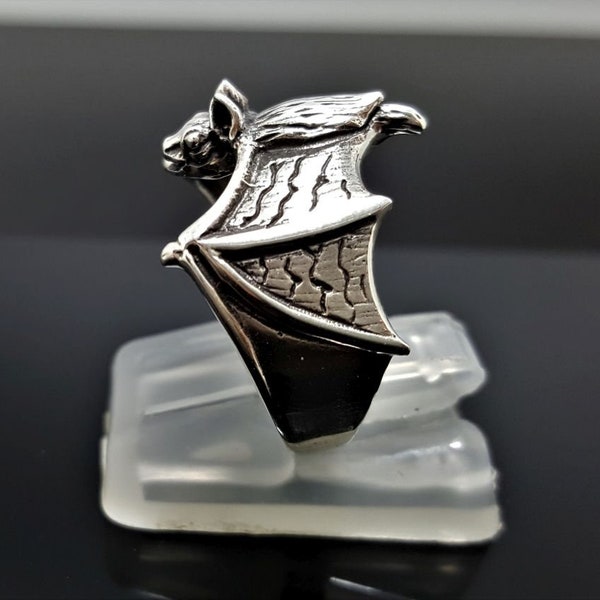 Bague chauve-souris en argent sterling 925 vampire gothique rock motard