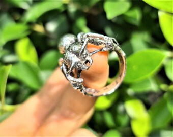 Ant Ring STERLING SILVER 925 Red Army Ant Insect Ring Entomology