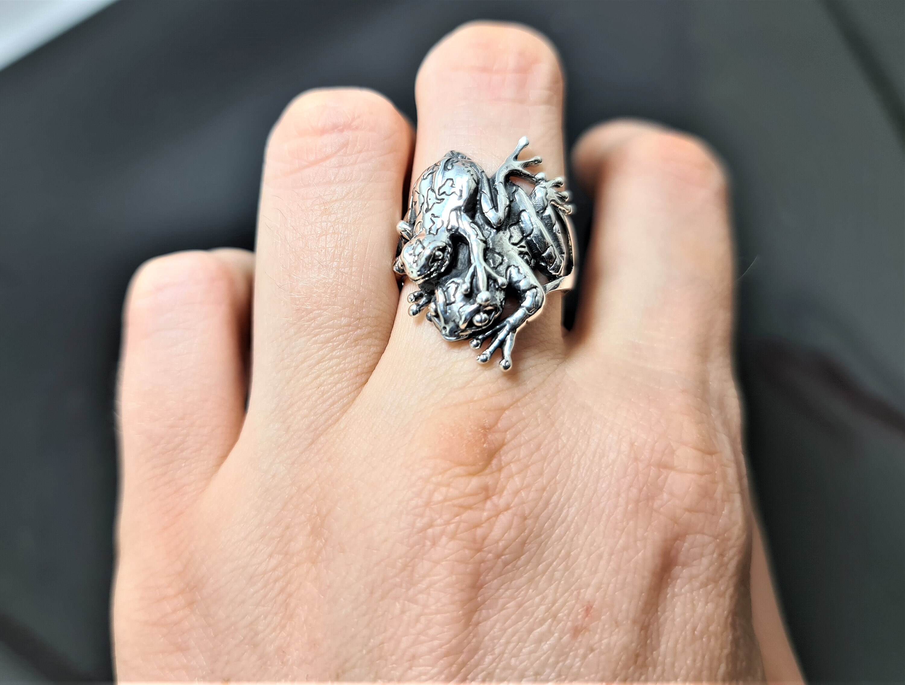 Anillo de rana 925 plata de ley buena suerte talismán amuleto Etsy Anillo de rana 925 plata de ley buena suerte talismán amuleto Etsy