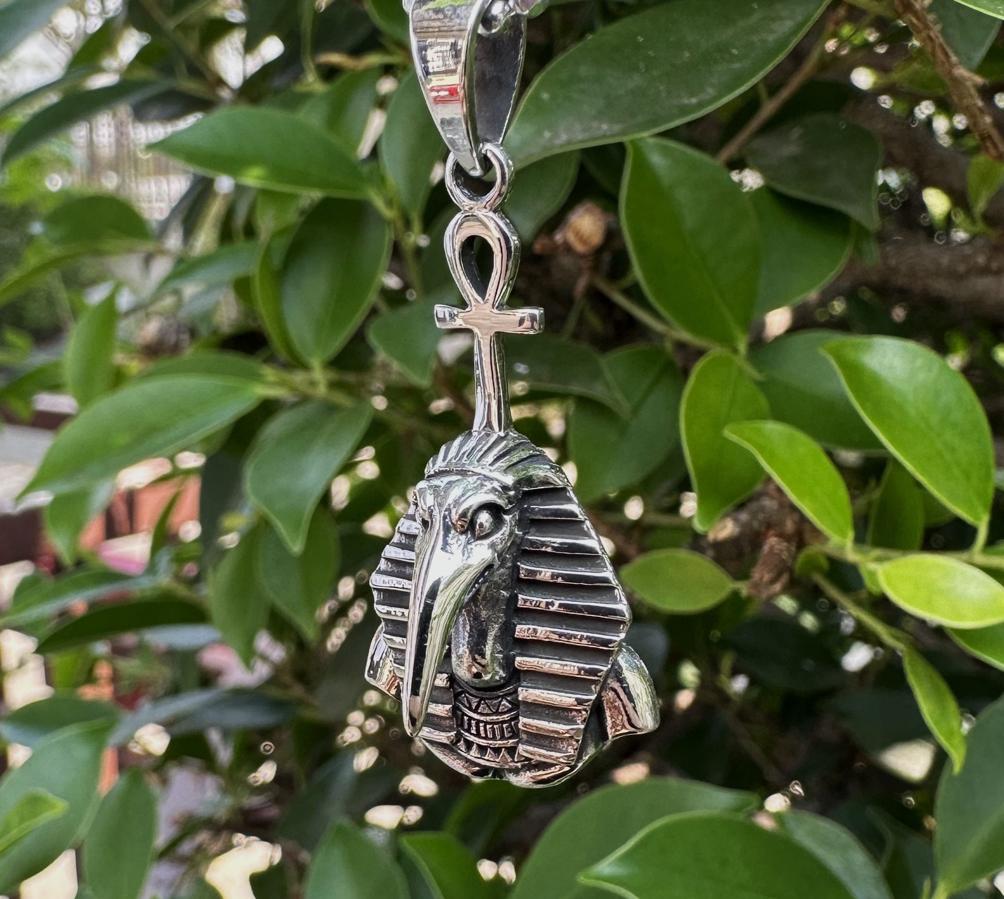 Great THOTH God Pendant STERLING SILVER 925 Ancient Egyptian God