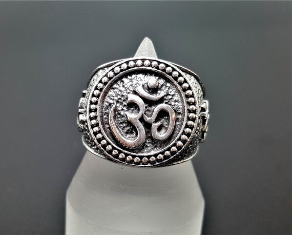 Om Ring 925 STERLING SILVER 925 AUM Ohm Hindu Yoga Om Mantra