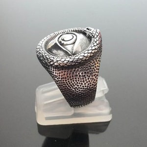 All Seeing Eye Ouroboros Ring STERLING SILVER 925 Snake Eating Tail ...