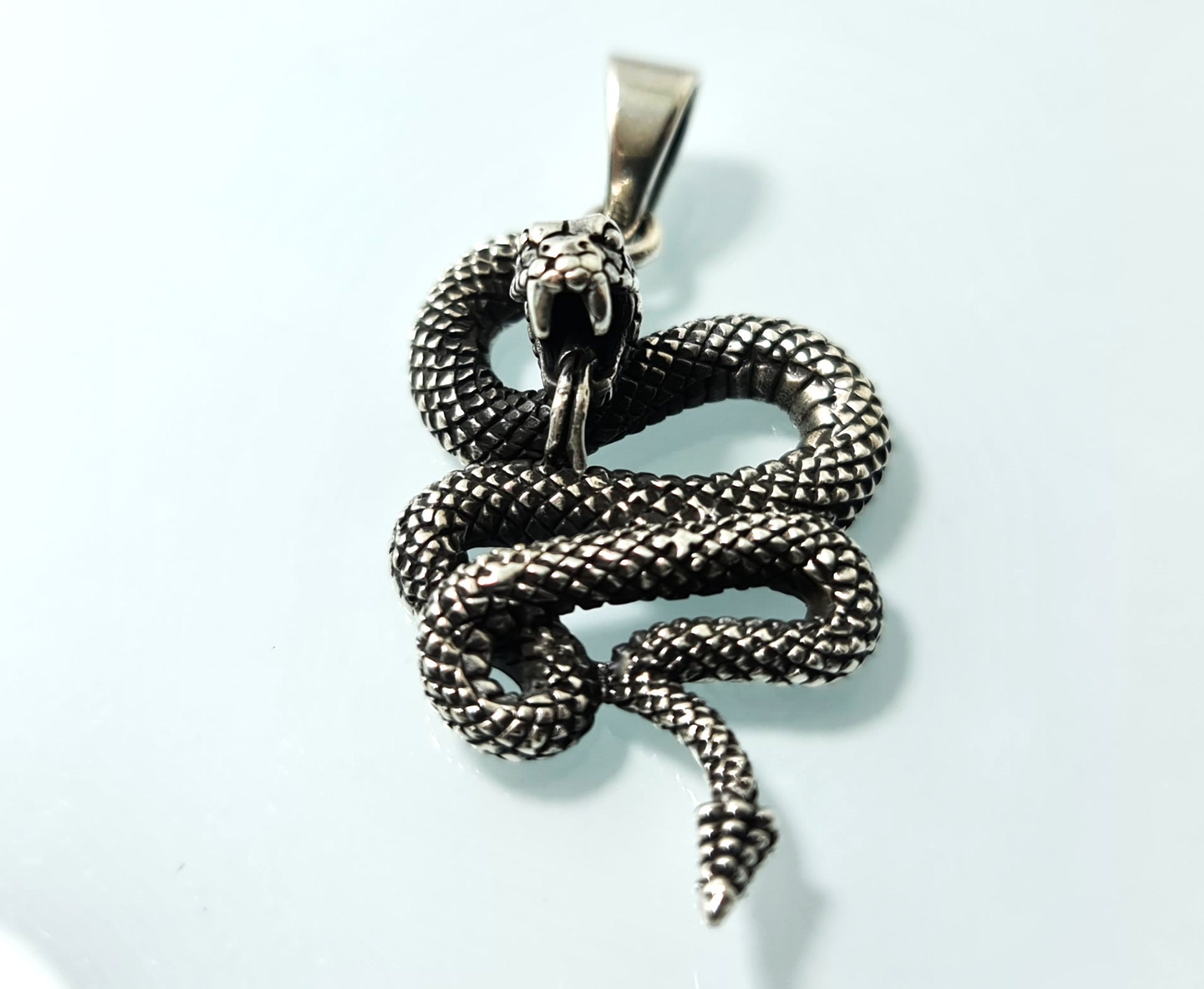 Teenie Weenie-Ciondolo serpente in argento sterling 925 SD