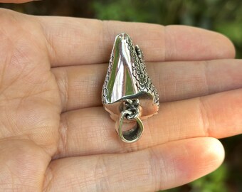 Crocodile Head Pendant STERLING SILVER 925 Alligator Teeth