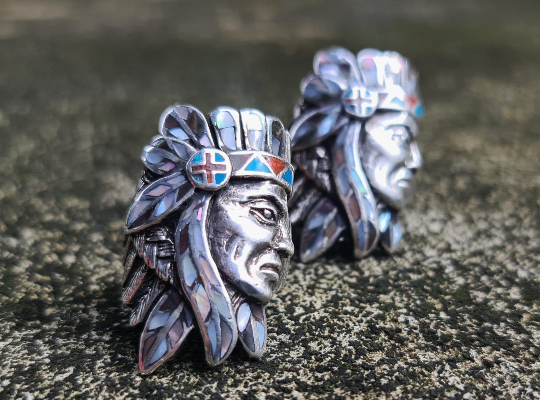 Indian Chief Silver Ring