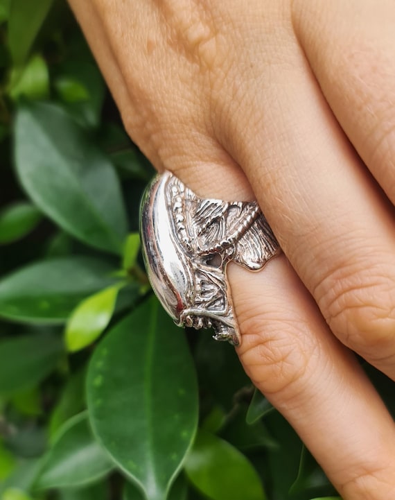 ALIEN Ring 925 STERLING SILVER Xenomorph Space Cosmic Creature