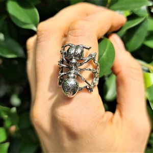 Ant Ring STERLING SILVER 925 Red Army Ant Insect Ring Entomology Jewlery
