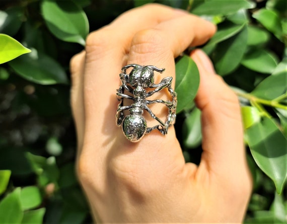 Ant Ring STERLING SILVER 925 Red Army Ant Insect Ring Entomology