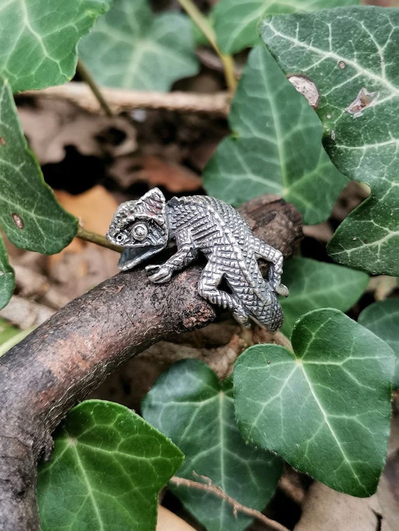 Chameleon Ring STERLING SILVER 925 Lizard Reptile Animal