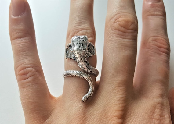 Buy Boma Jewelry Sterling Silver Elephant Ring, Size 7 at Amazon.in