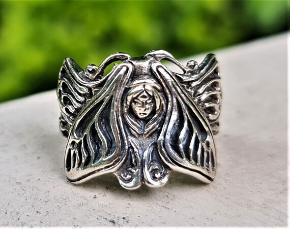 Sterling Silver Angel Wings Ring