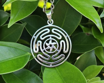 Wheel of Hecate Pendant 925 STERLING SILVER Moon Goddess Stropholos Wicca Hecate's Wheel Celestial