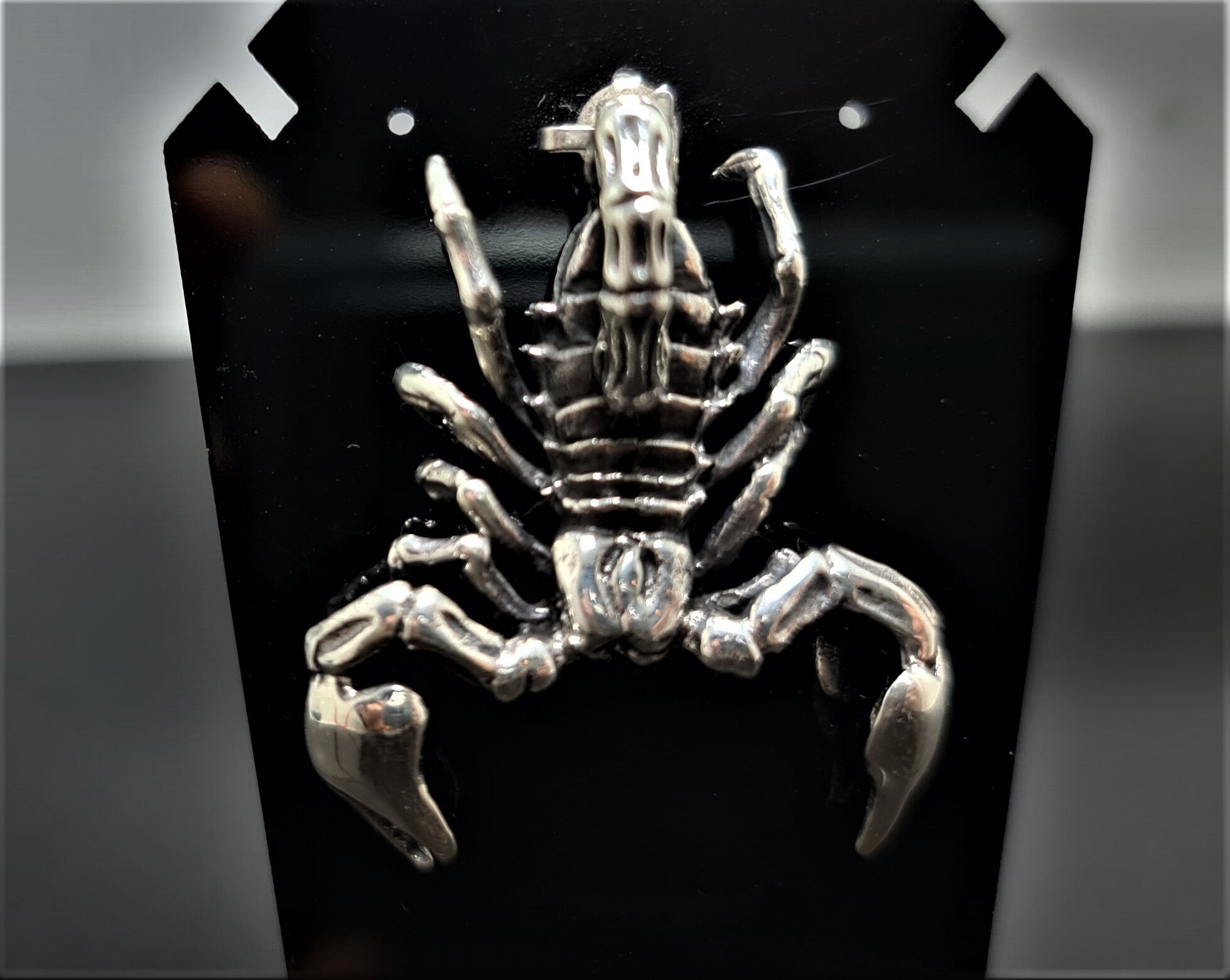 Large Scorpion Pendant STERLING SILVER 925 Rock Punk Goth Etsy