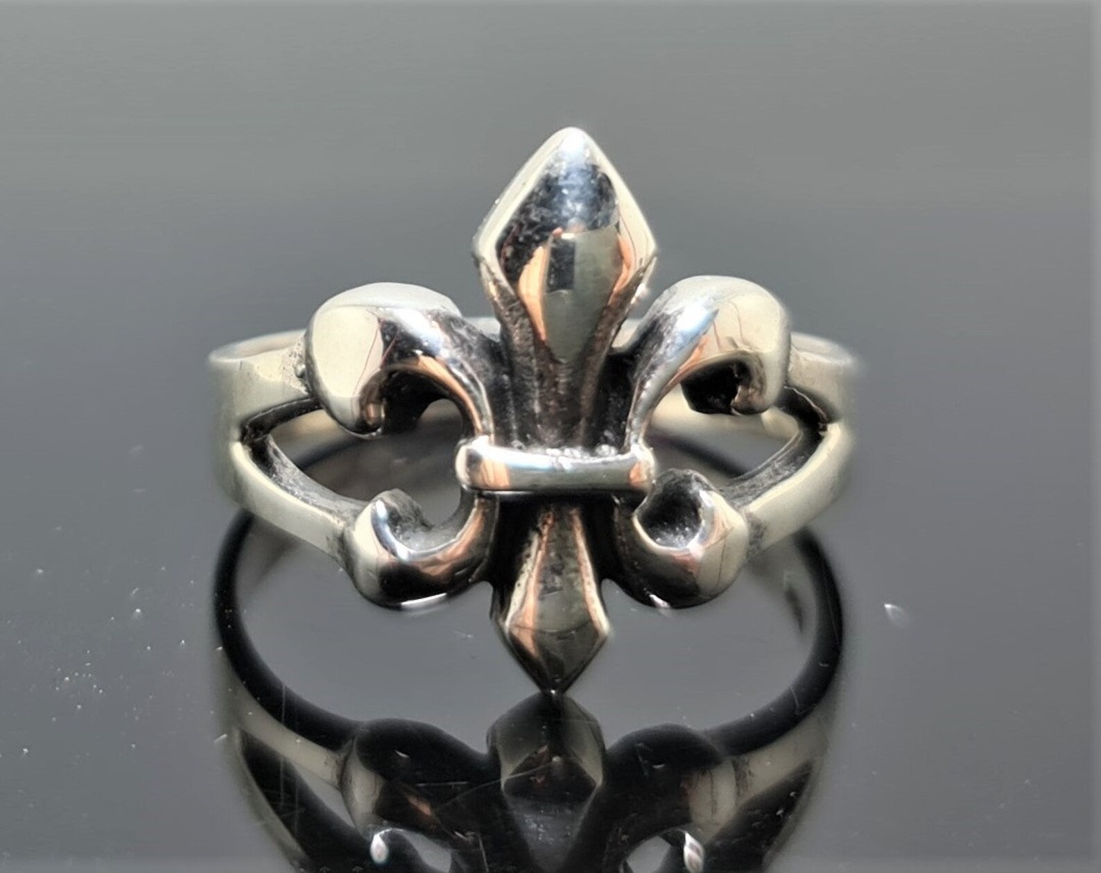 Fleur de Lis Royal Lily Ring STERLING SILVER 925 French | Etsy