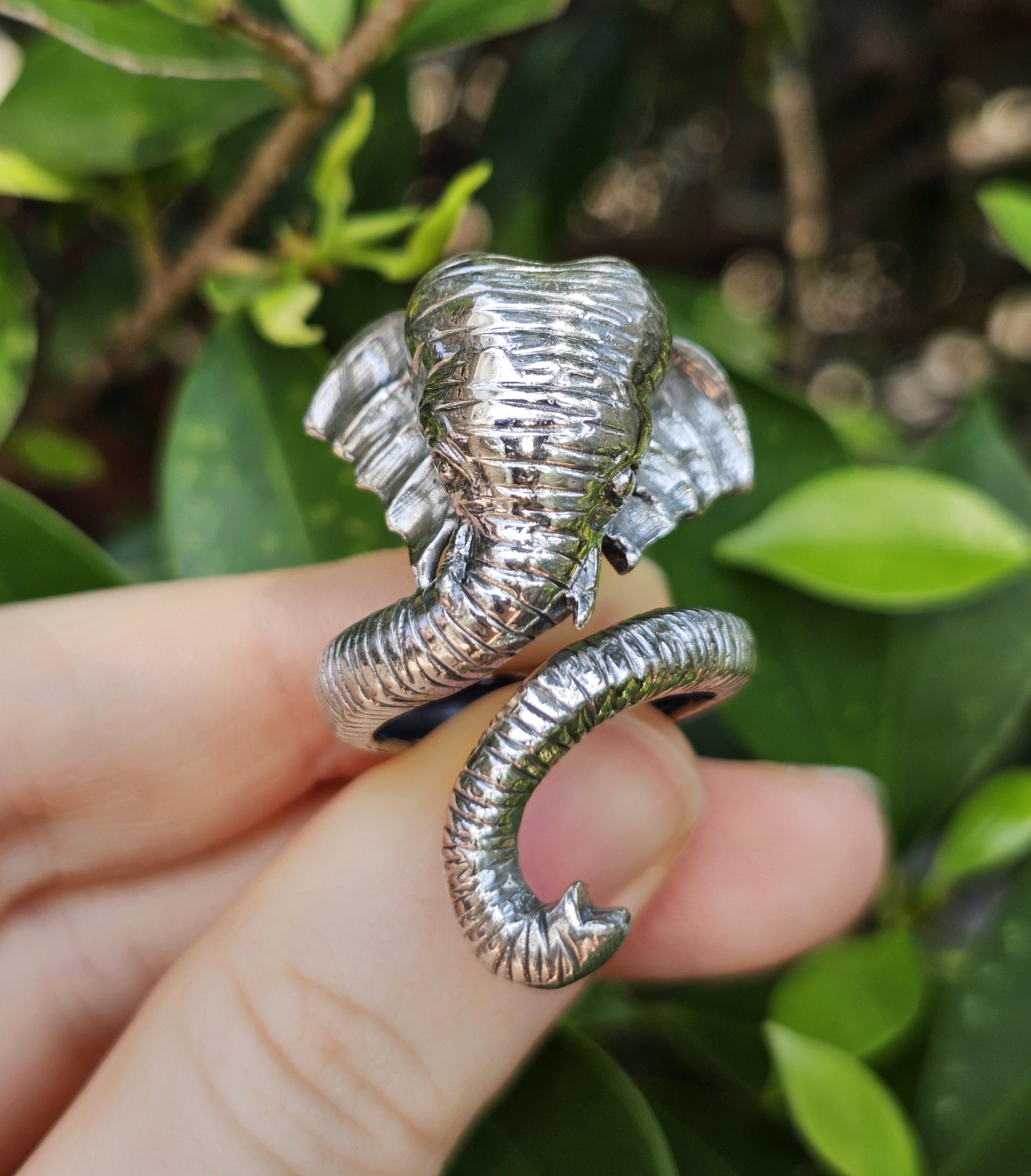Elephant Ring STERLING SILVER 925 Elephant Wrap Exclusive Unique Design ...