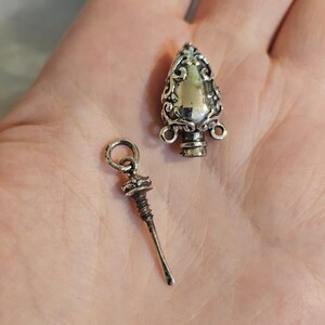 Perfume Bottle Pendant STERLING SILVER 925 Amphora Shape Locket Fragrance Perfume/Essential Oil 3D Locket/Pendant Minimalist Urn image 2