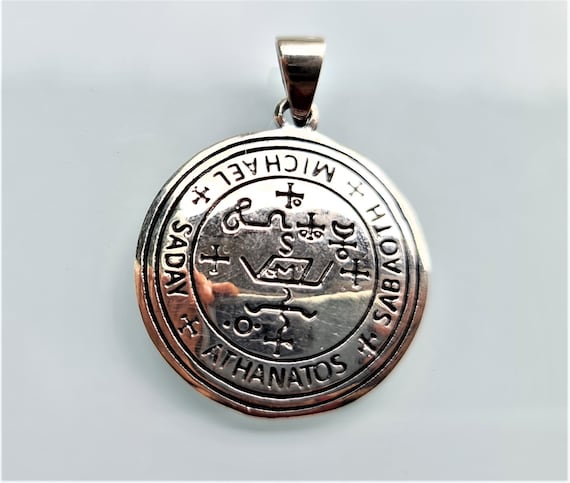 925 Silber Anhänger Amulett Erzengel-Siegel Michael 