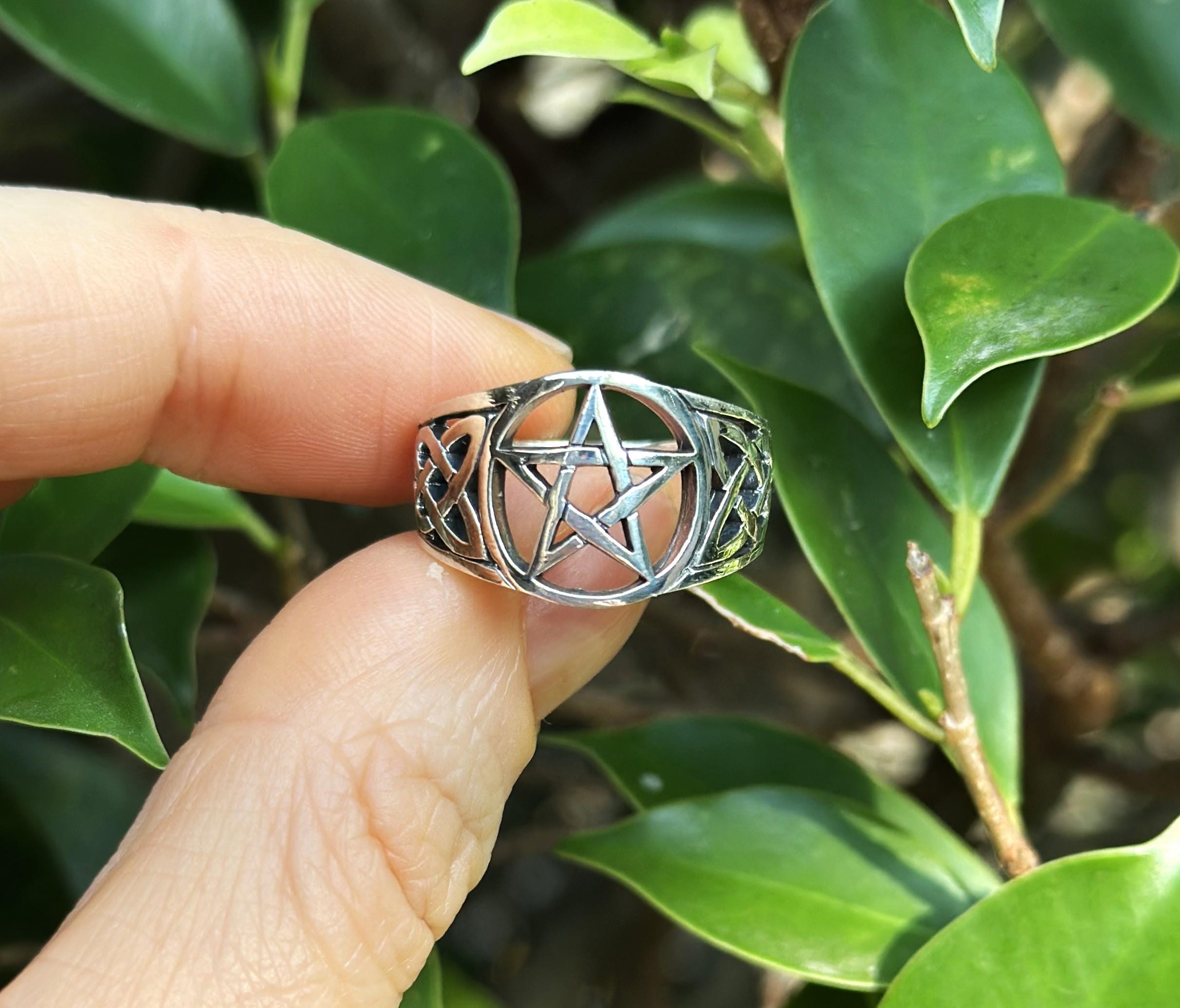 ペンタグラムリング 925 スターリングシルバー スターペンタクル 神聖