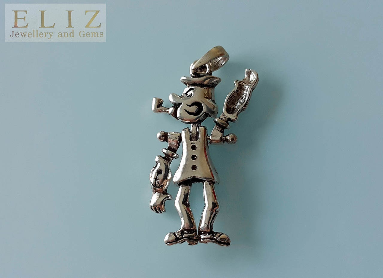 Popeye Pendant Sterling Silver 925 the Sailor / Olive Oyl