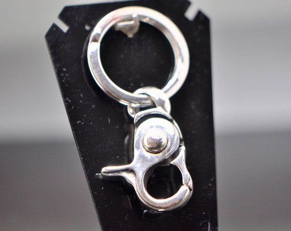 Crown Key Chain STERLING SILVER 925 Royal Crown Key Ring Gift for