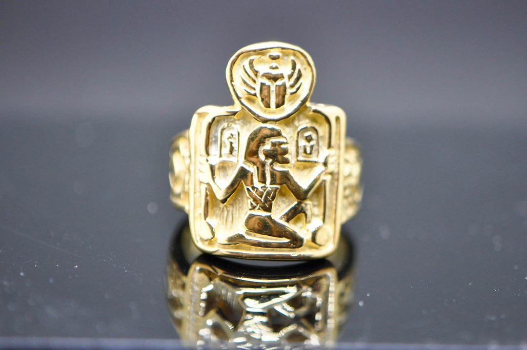 Pharos Rings Pharaoh Ring 925 STERLING SILVER 925 Scarab Ancient Egypt Sacred ...