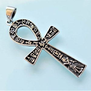Ankh-hanger STERLING ZILVEREN 925 Sleutel van het leven Oude Egyptische symbolen van het leven Ankh heilig symbool talisman-amulet Veel geluk cadeau