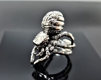 シルバー スパイダー オニキスリング　ヴィンテージ ヴィンテージ sterling silver オニキスシルバーリング L667