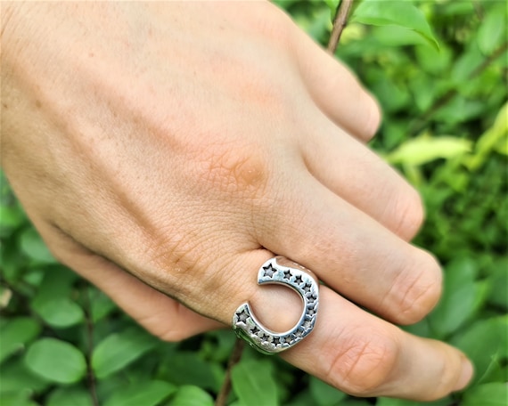 Silver horseshoe ring online mens