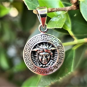 Medusa Pendant STERLING SILVER 925 Greek Ornament Medusa Gorgon Greek Mythology Unisex Protective Talisman