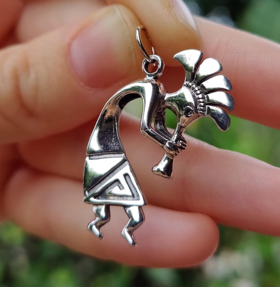 22号　silver925 used archive 90s hopi ココペリ Kokopelli Pendant 925 STERLING SILVER Fertility Deity Native