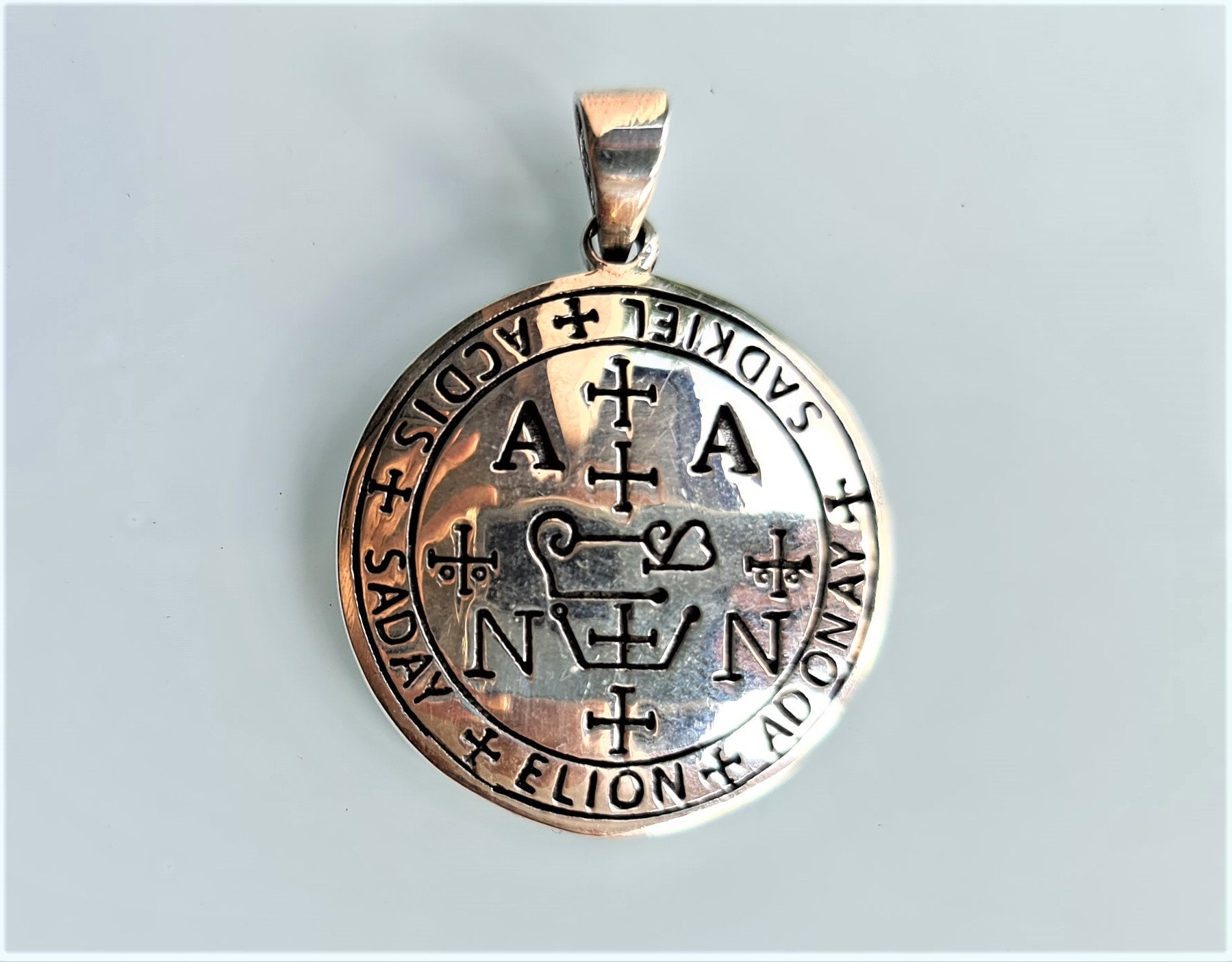 Archangel Sigils : Arch Angel Zadkiel Sigil, Bronze Pendant