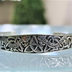 Sterling Silver Dragon Weave Bracelet With White Sapphires