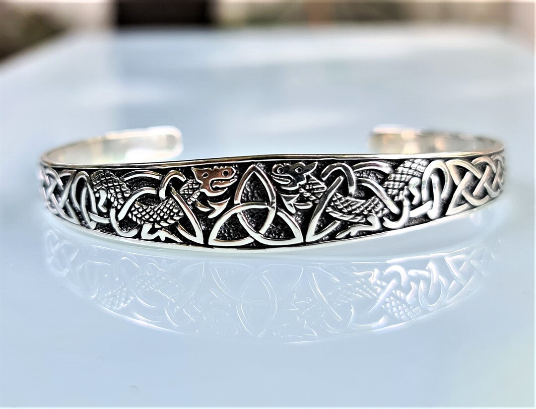 Triquetra Trinity Celtic Knot Bracelet STERLING SILVER 925 Celtic