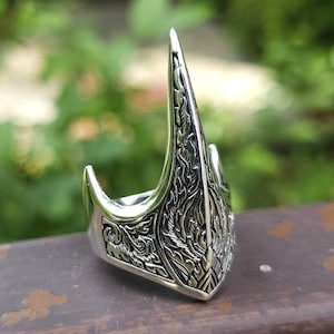 Claw Ring Sterling Silver 925 Men’s Spiky Ring Spike Raven Beak biker rocker punk goth