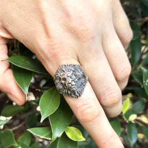 Lion Ring 925 STERLING SILVER Massive LION Head Royal Power Leo Lion King Royal Talisman image 20