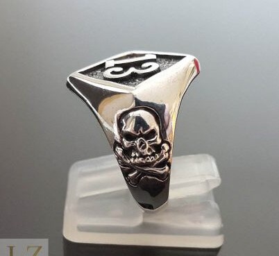 STERLING SILVER 925 Ring Lucky Number 13 With Skull and Bones - Etsy