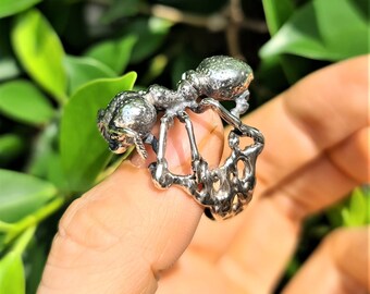 Ant Ring STERLING SILVER 925 Red Army Ant Insect Ring Entomology