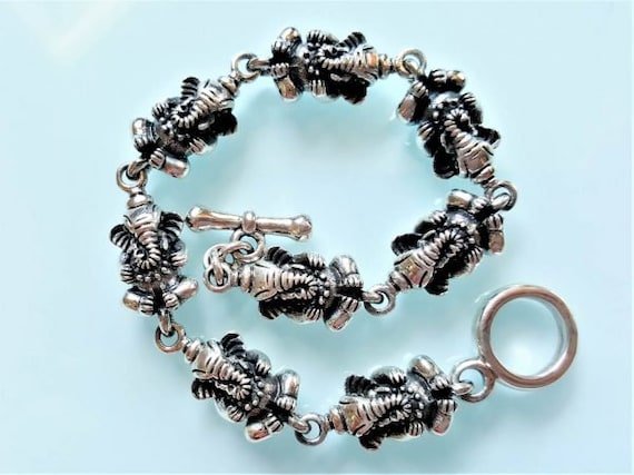 Ganesh Bracelet STERLING SILVER 925 Lord Ganesha Ganapati Om Ohm Aum Spiritual Amulet Talisman 8 9 Inches Etsy Australia