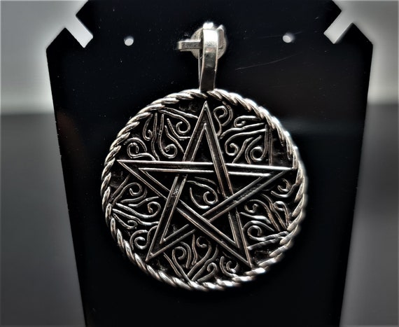 Silver Pentagram Pentacle Pendant TP3360 – Peter Stone Jewelry