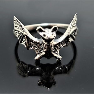 Bat Ring 925 Sterling Silver Vampire Gothic Rock Biker