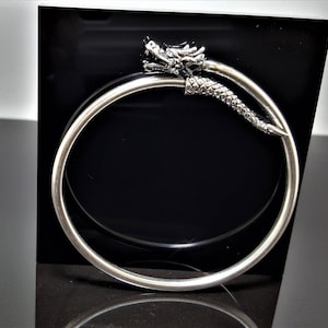 Bransoletka Ouroboros SREBRO PRÓBY 925 Smok jedzący ogon Starożytny symbol Talizman Amulet Powodzenia