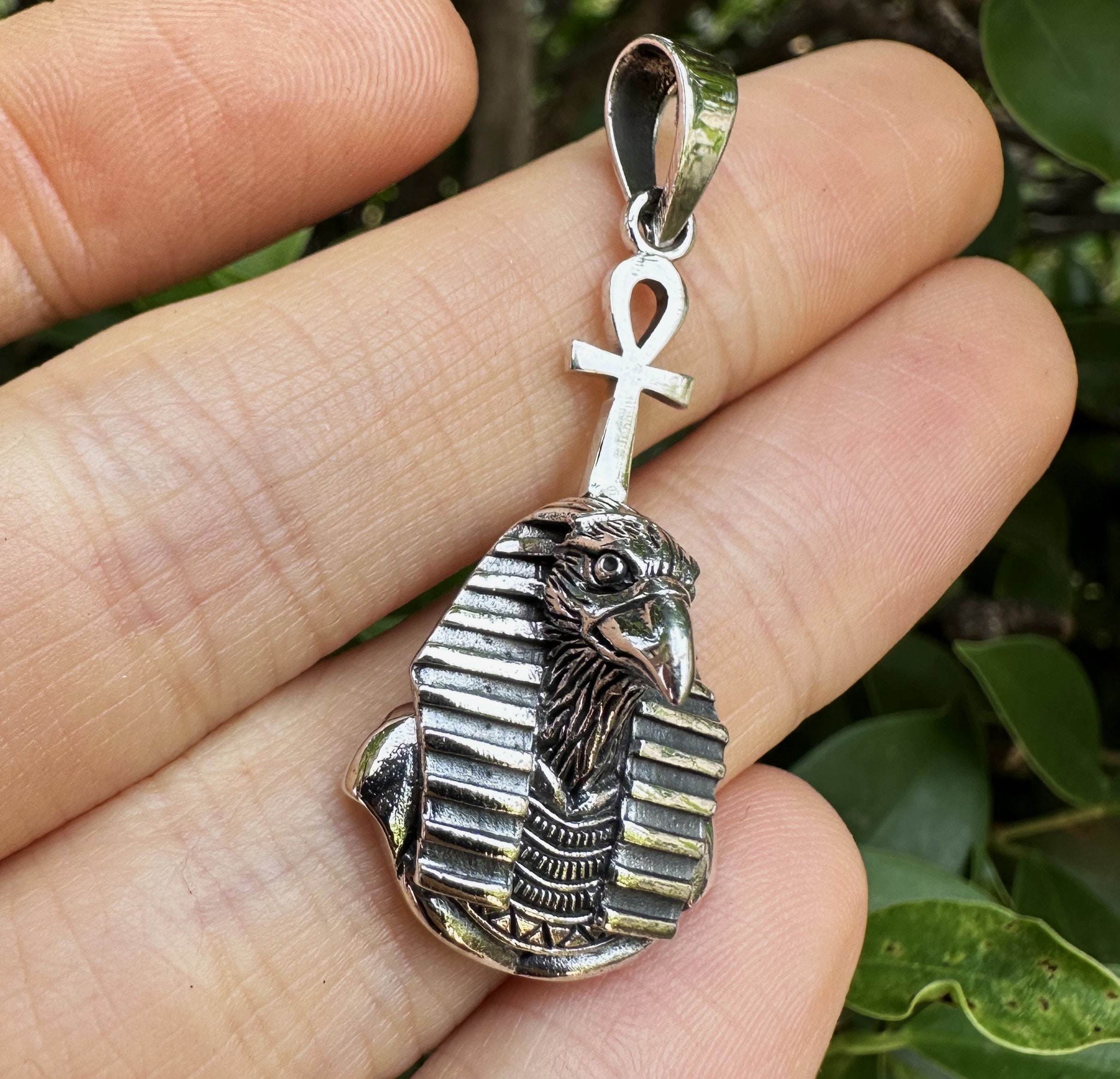 HORUS Pendant STERLING SILVER 925 Falcon Head God of a Sky