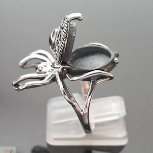 Spider Locket Ring 925 Sterling Silver Secret Compartment Cleopatra Poison/medicine Box