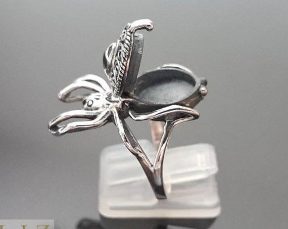 Spider Locket Ring 925 Sterling Silver Secret Compartment